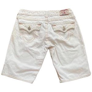 Mens white true religion shorts sales